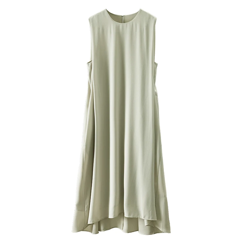

Summer Tank Dress Women Acetate Polyester A-LINE Mid-Calf O-Neck Dress for Women Vestidos Elegantes Para Mujer