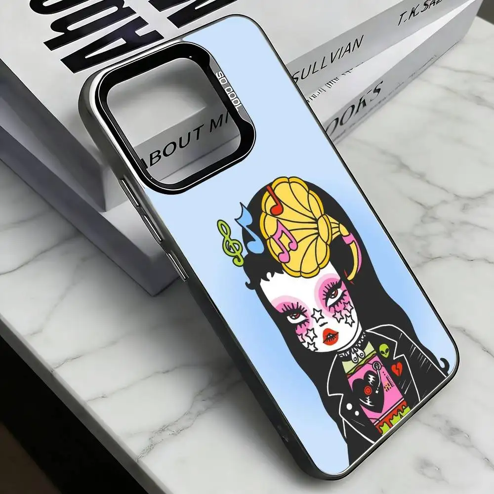 Фото Чехол для телефона Valfre P-Prints Art для iPhone 17, 16, 15, 14, 13, 12, 11 Plus, Pro Max, XS, цветной серебристый чехол-накладка №4