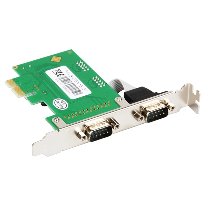 PCI Express 2 порта последовательная карта RS232 Com Db9 контроллер PCI-E 1 0X1 WCH382 чип с