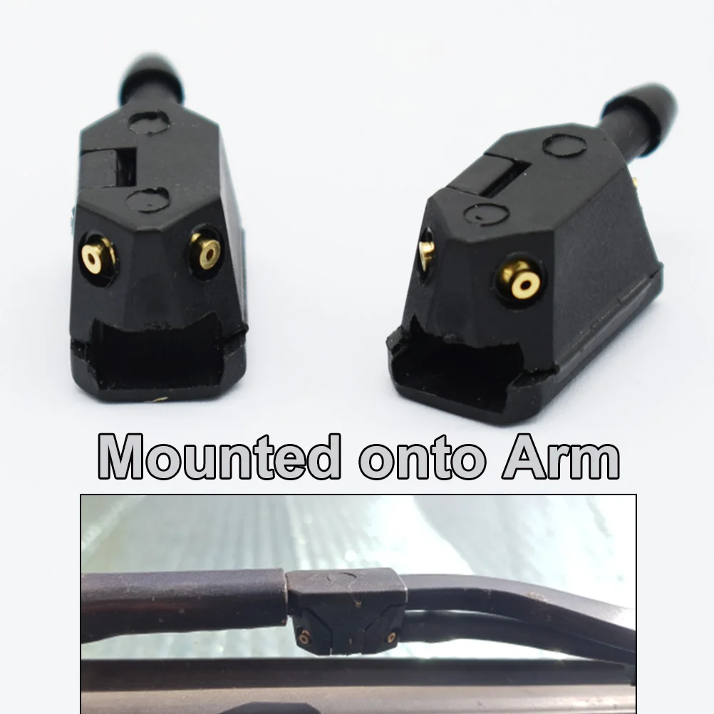 

APKTNKA 2Pcs Universal Car Windscreen Washer Wiper Blade Water Spray Jets Nozzles Mounted Onto 8mm 9mm Arm Adjusted 4Way Upgrade