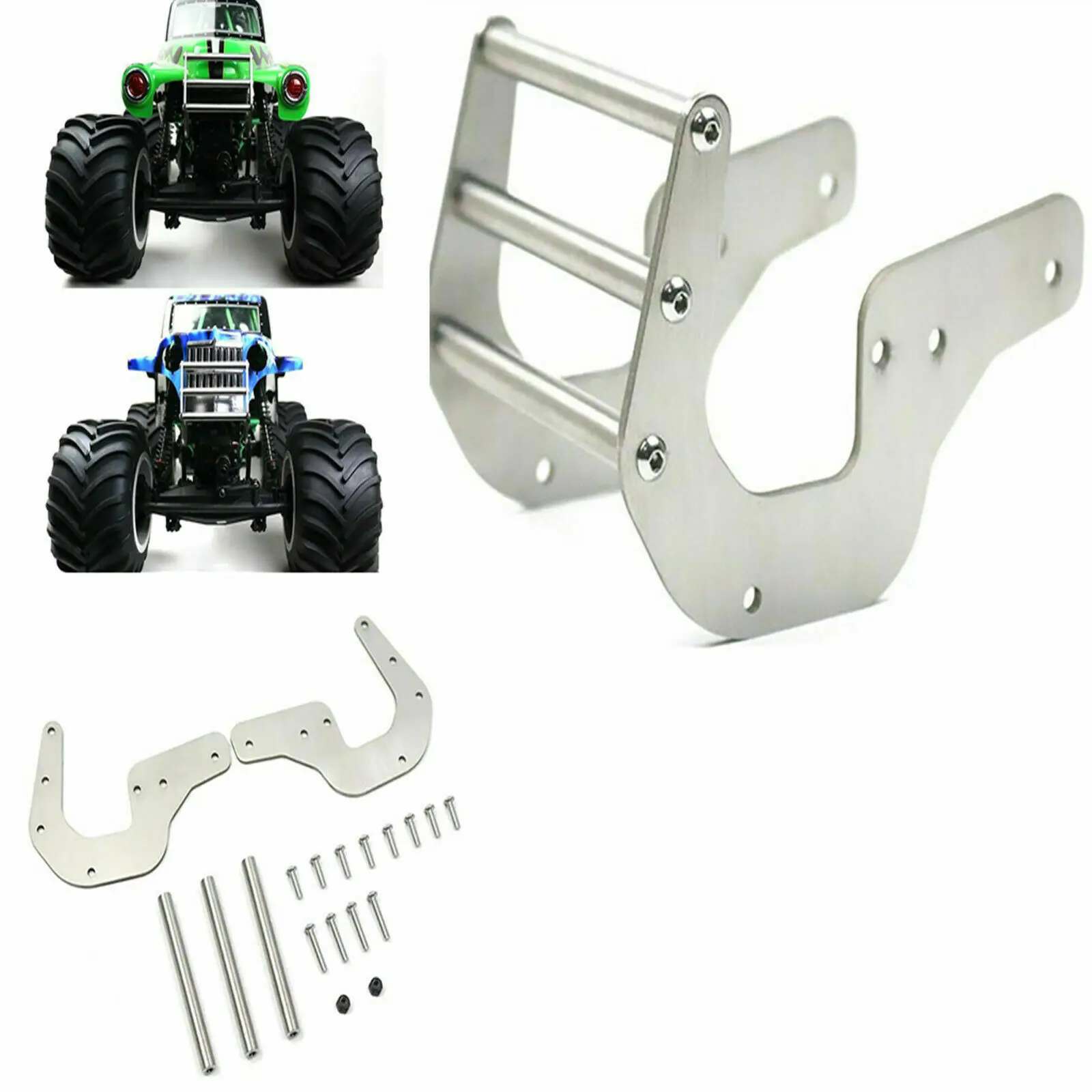 

Stainless Steel Front Bumper Armor Upgrade Parts For LOSI LMT 4WD Solid Axle Monster 1/8 Truck Accessories