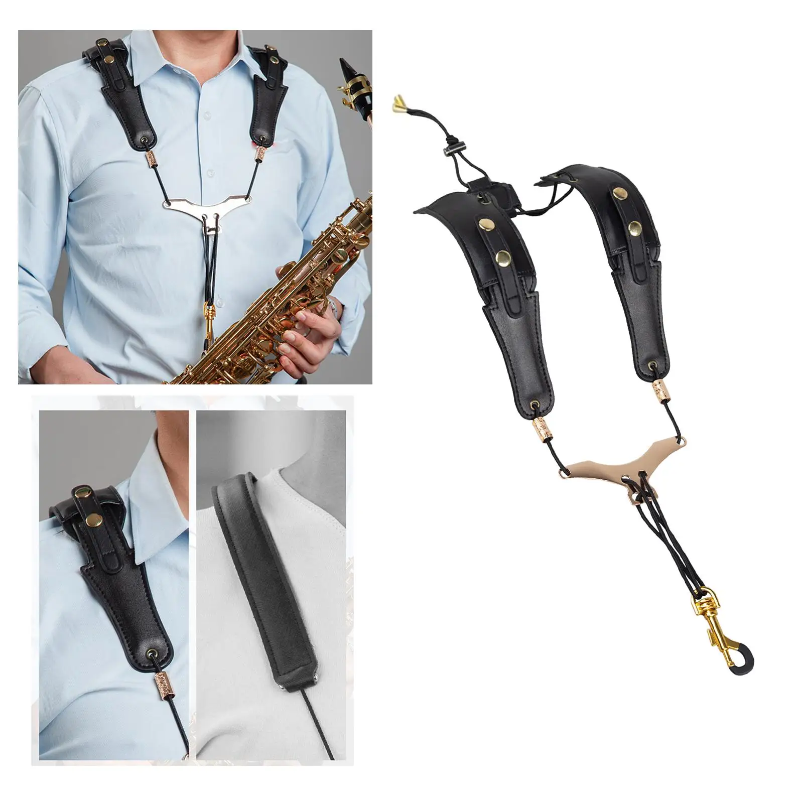 

Регулируемый ремень Широкий Мягкий Удобный прочный профессиональный для кларнет альт подходит для взрослых и детей