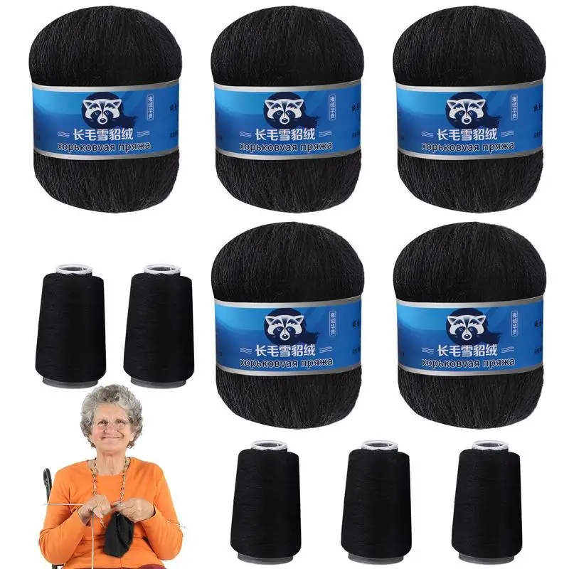 

Cashmere Thread Long Plush Cashmere Yarn For Knitting Mink Cashmere Yarn Jewelry Hand-Knitted Coarse Merino Wool Yarn For