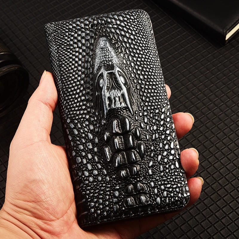 Ретро 3D чехол из натуральной кожи с крокодиловой головой для Asus ...