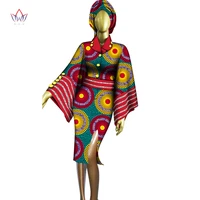 african fashion women dresses knee length ladys dress summer bat sleeve ankara print dashiki party outfits evening gowns wy860