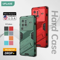 uflaxe original shockproof hard case for vivo x80 x80 pro punk style back cover casing with kickstand