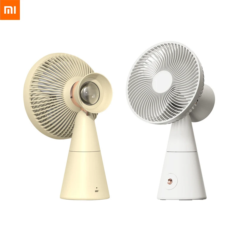 

Xiaomi Creative desktop shaking head fan usb charging office net red with the same sunset atmosphere light small fan desk fan