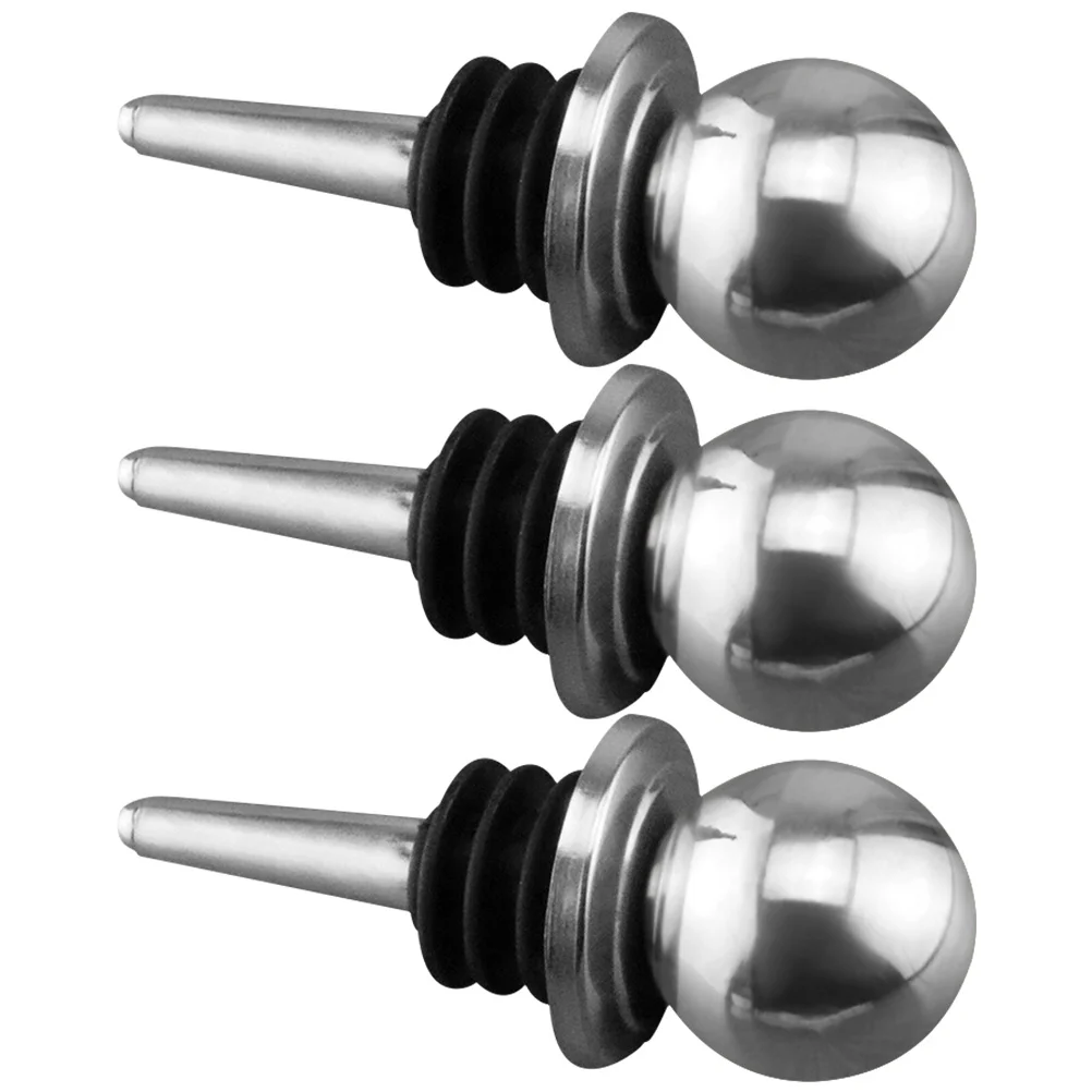 

3Pcs Reusable Portable Bottle Stopper Bottle Stoppers Metal Stopper for Bottle Sealing Friends Decorate