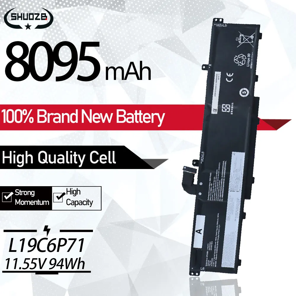 Nova L19l6p71 L19l6p71 Bateria do Portátil para Lenovo P15 P17 T15g Gen 20st 20su Série 5b10w13958 5b10w13959 Sb10t8320 11.55v 94wh