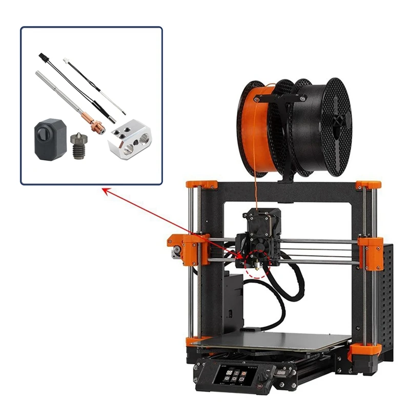 3D-принтер для Prusa MK4 Hotend с нагревательным картриджем блоком насадкой M4/XL детали