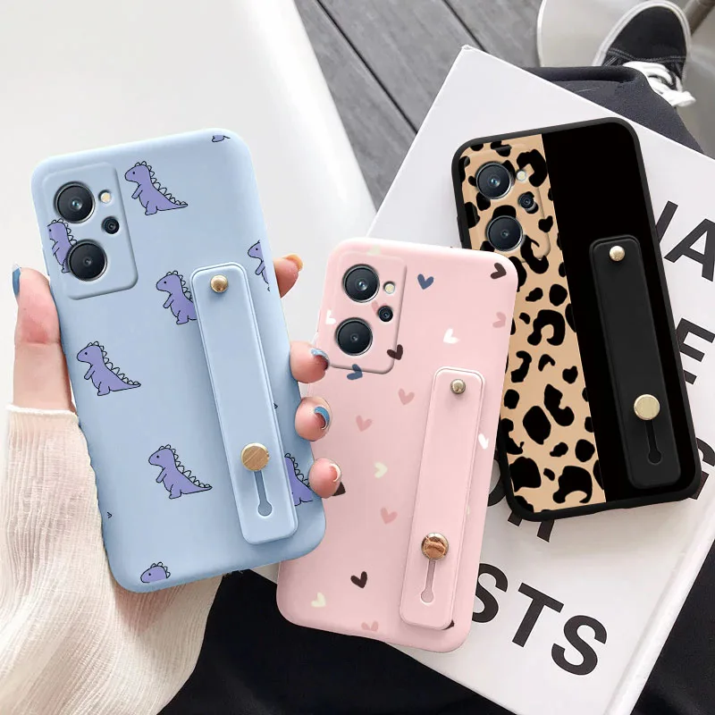 

For Realme 9 Pro Plus 9i Case Soft TPU Flower Silicon Cover Phone Case For OPPO Realme 9i 9 i 9pro plus Wrist Strap Holder Funda