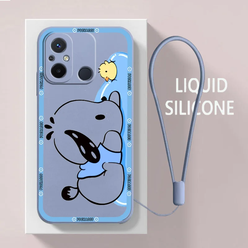 

Pochacco Dog Cartoon For Xiaomi Redmi 12C 11 Prime A1 10 10X 9 9A 9T 9AT 8 8A K50 Gaming Pro 4G 5G Liquid Rope Phone Case Fundas