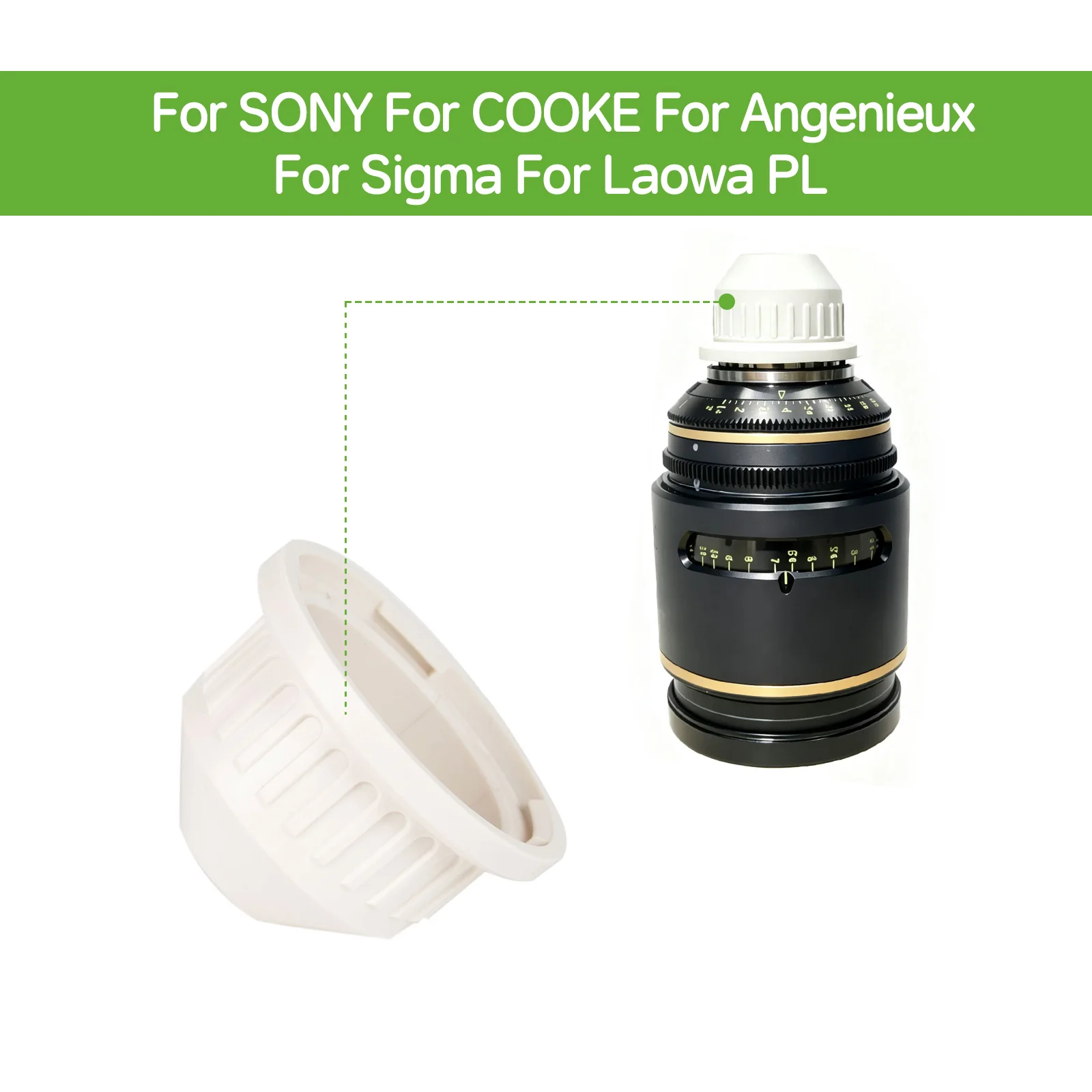 Фото Защитная крышка для задней линзы LingoFoto белого цвета для ARRI, SONY, COOKE, Angenieux, Sigma, Laowa PL №5