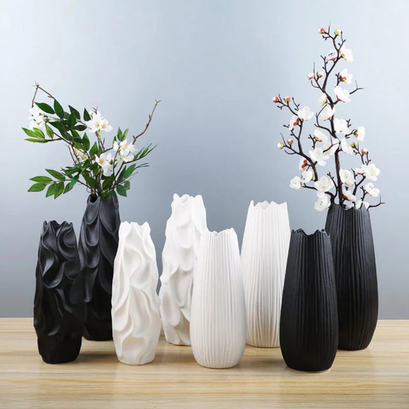 

Creative Nordic Style Living Room Study Ornaments Ceramic Artwork Home Decorations Feel the Beauty of Life Flower Vase pjop