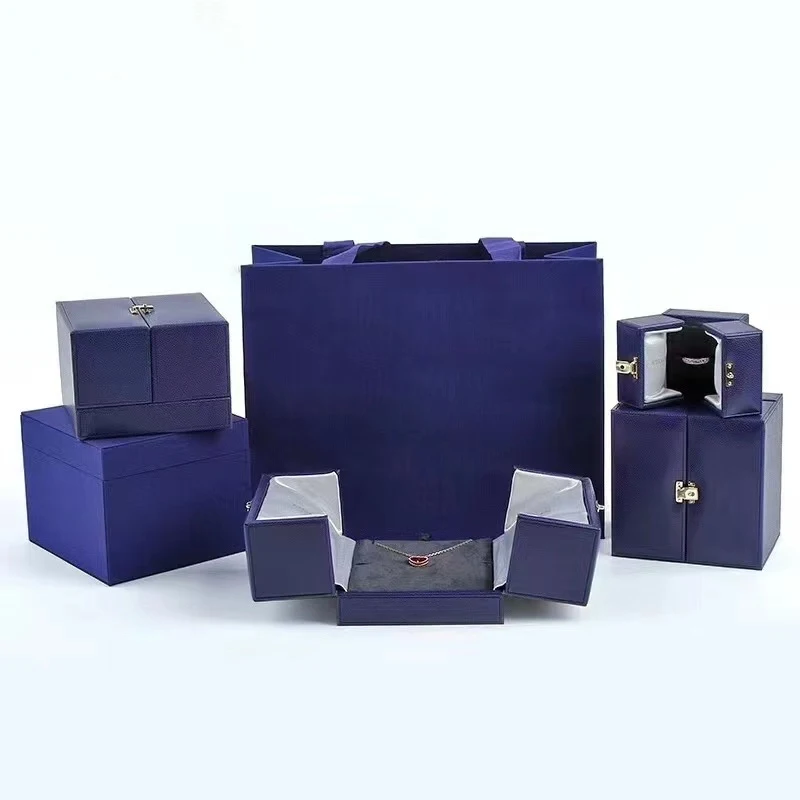

New Luxury Design jewelry ring necklace Bracelet box Chau Engagement Prop Gifts Jewelry Packaging Storage Case Bag Certificate
