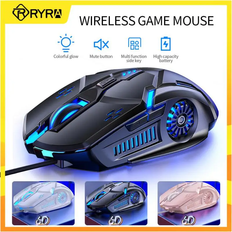 

RYRA LED игровая Механическая мышь немой эргономичный Профессиональный геймер Компьютерные аксессуары для ПК ноутбука