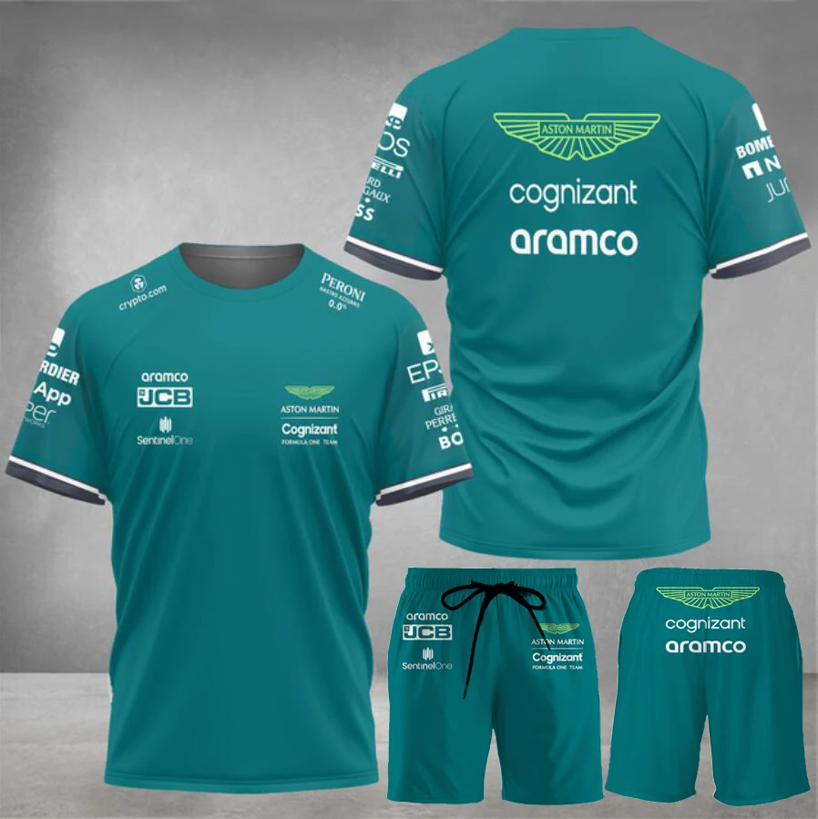 Aston Martin - Men's T-Shirt/Shorts, Spanish Racing Team 3D Printed Clothing Set, F1 Men's, High Quality Formula One 2023