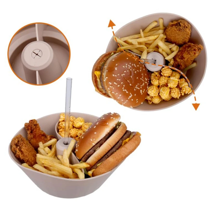 Silikonowa taca na przekąski do pucharu Stanleya 40 uncji Mirror Divider Container Hermetic Subnod for Snacks Автомобільний т...