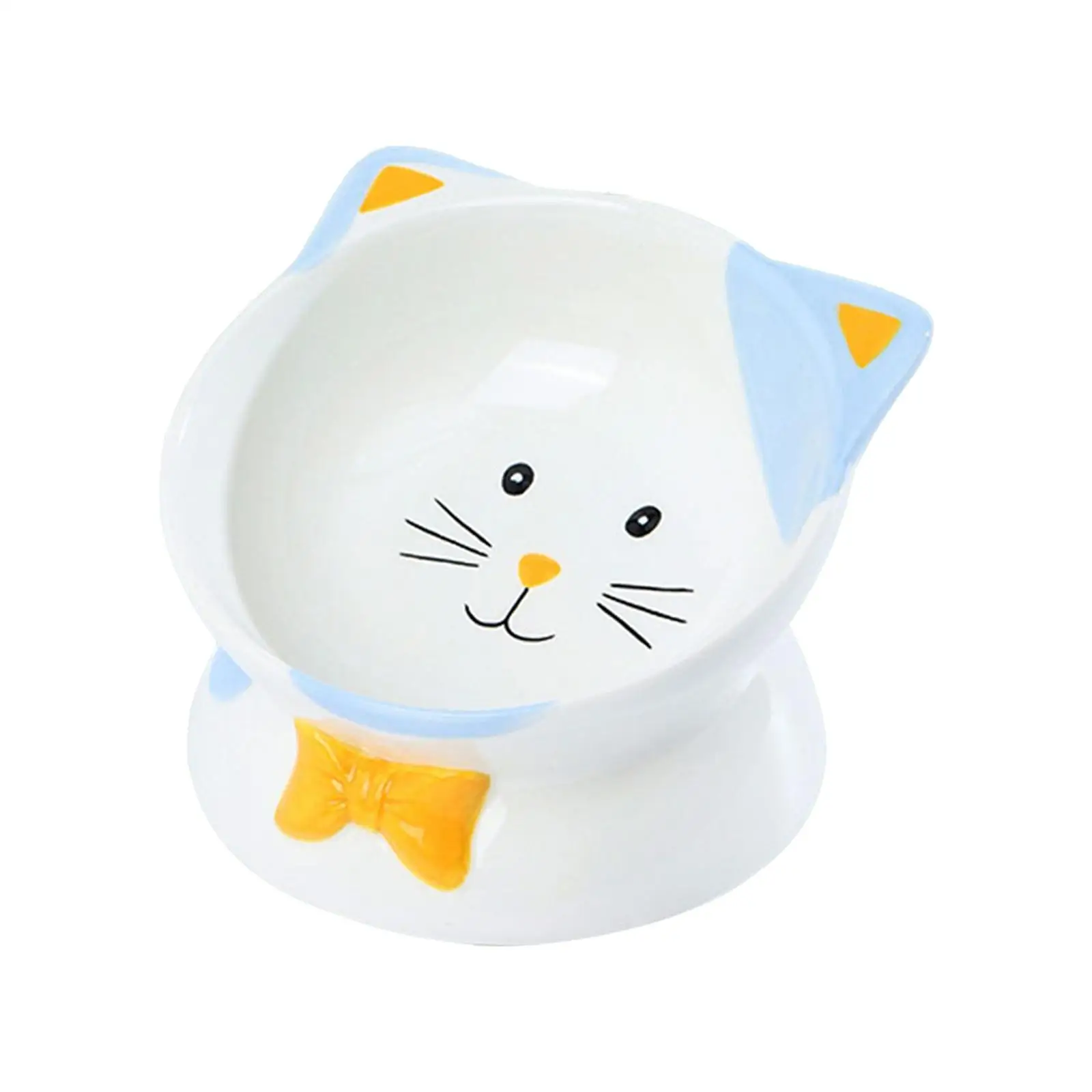 

Elevated Cat Food Bowl Drinking Feeding Bowl Non Slip Water Bowl Ceramic Raised Tilted Feeder for Puppy Kitten Accessories