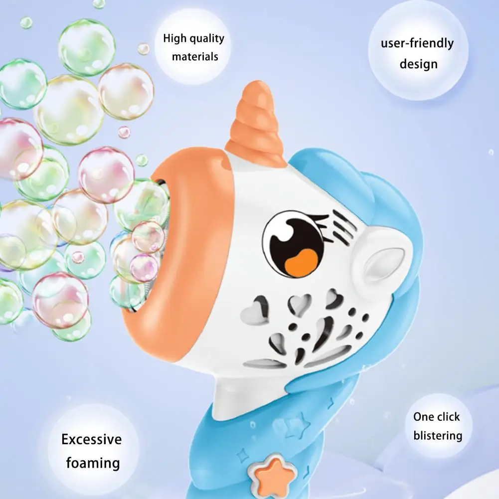 

Bubble Maker Adorable Bubble Machine 8-hole Chick Unicorn Bubble Blower Summer Toy