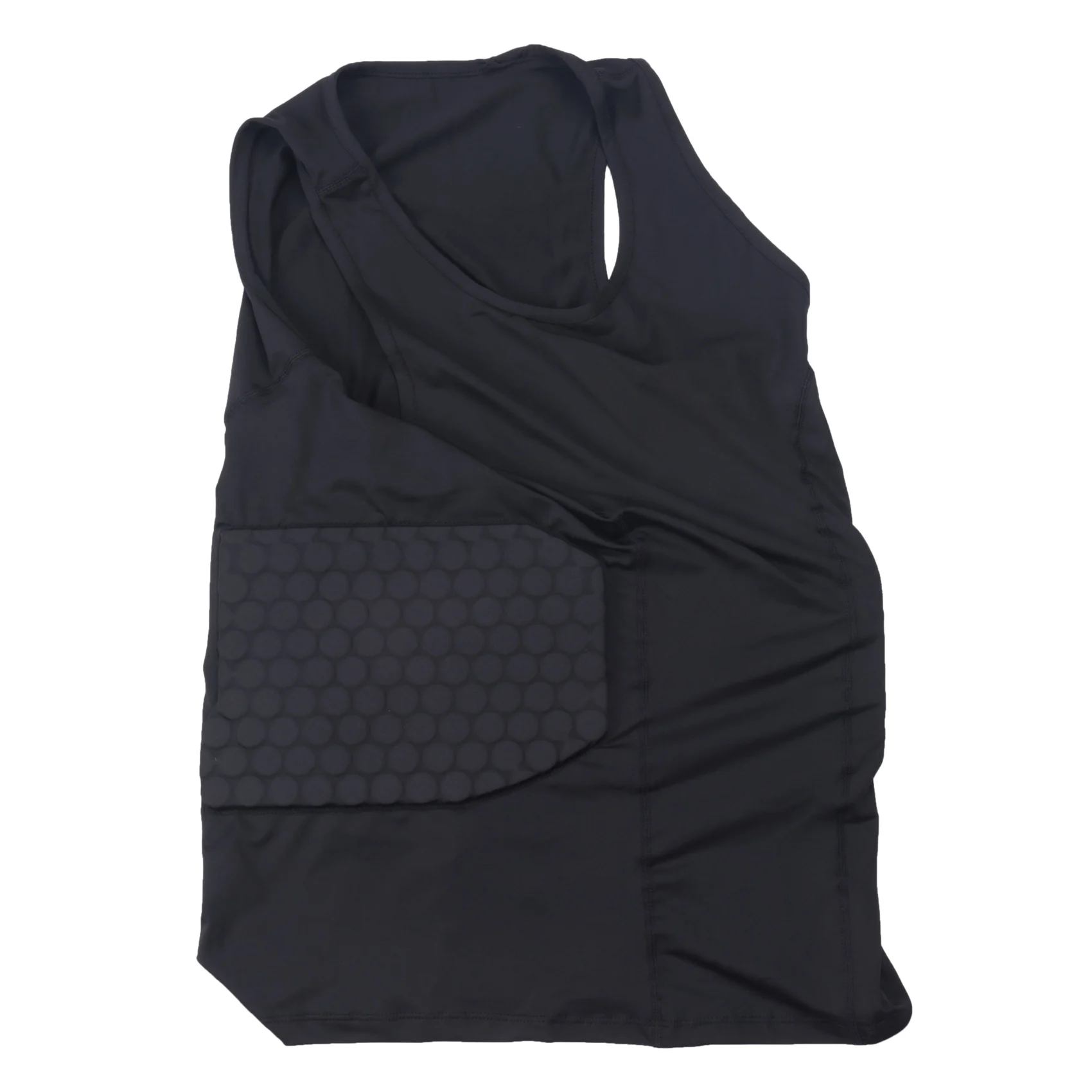 

Men's Rib Protector Padded Vest Compression Shirt Training Vest with 3-Pad for Football Soccer Basketball Protective Gear L