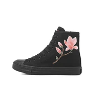 women fashion sports ankle boots classic canvas inner heightening embroidery retro wild street outdoor daily casual shoes kc229