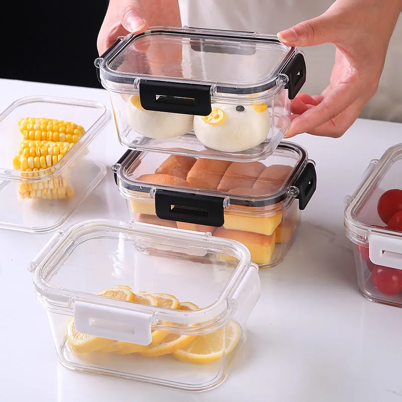 Sealed Food Storage Container Box For Fruit Food Transparent kitchen storage Containers Lunch Box Food Sealed Jar Container Box