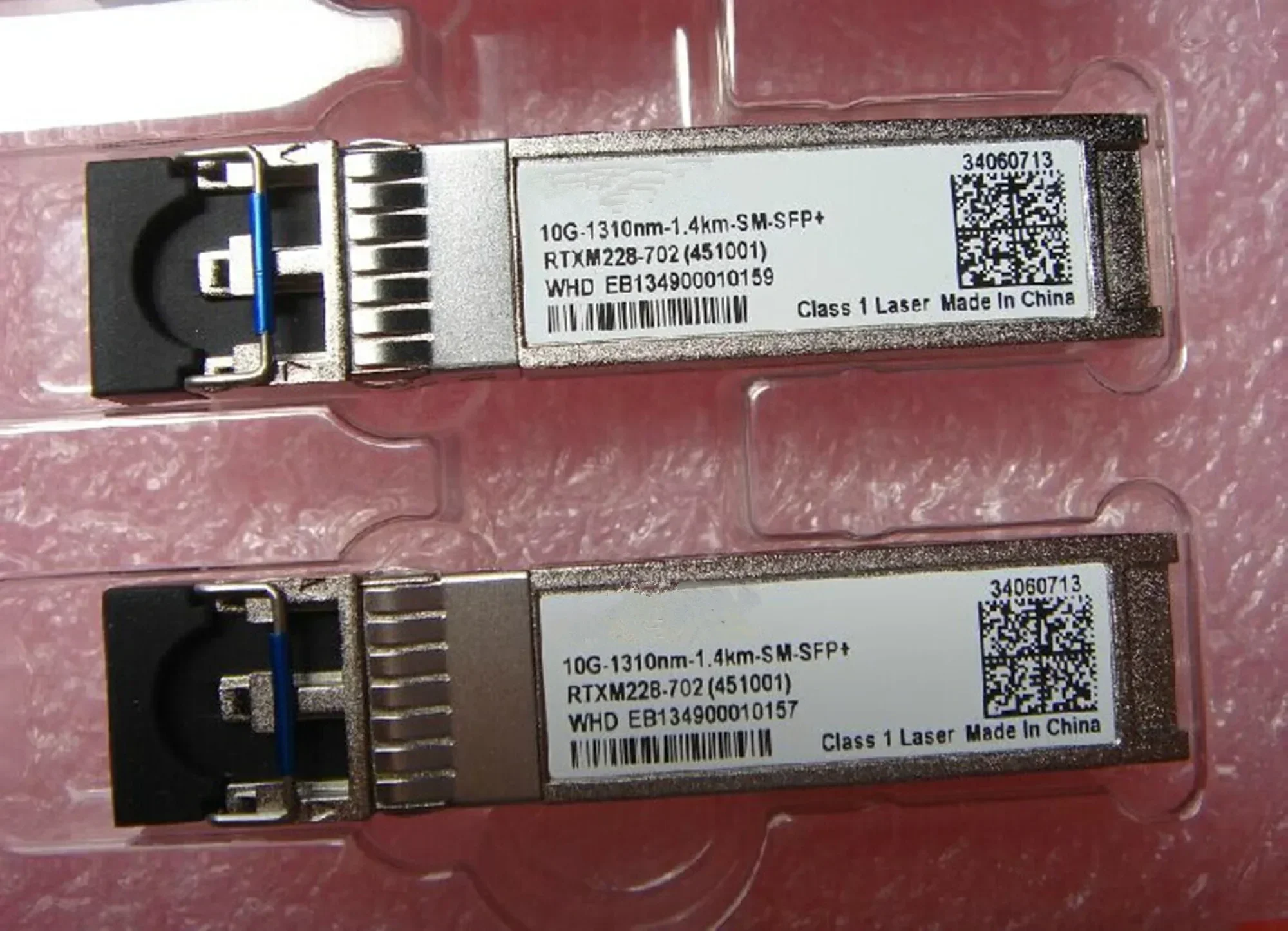 Фото Модуль SFP 10G 1.4KM для оптического волокна 34060713 10G-1310NM-1.4KM-SM-SFP+ RTXM228-702 451001 452001 LTF1303-BH+1 MTRS-1E21-01 №2