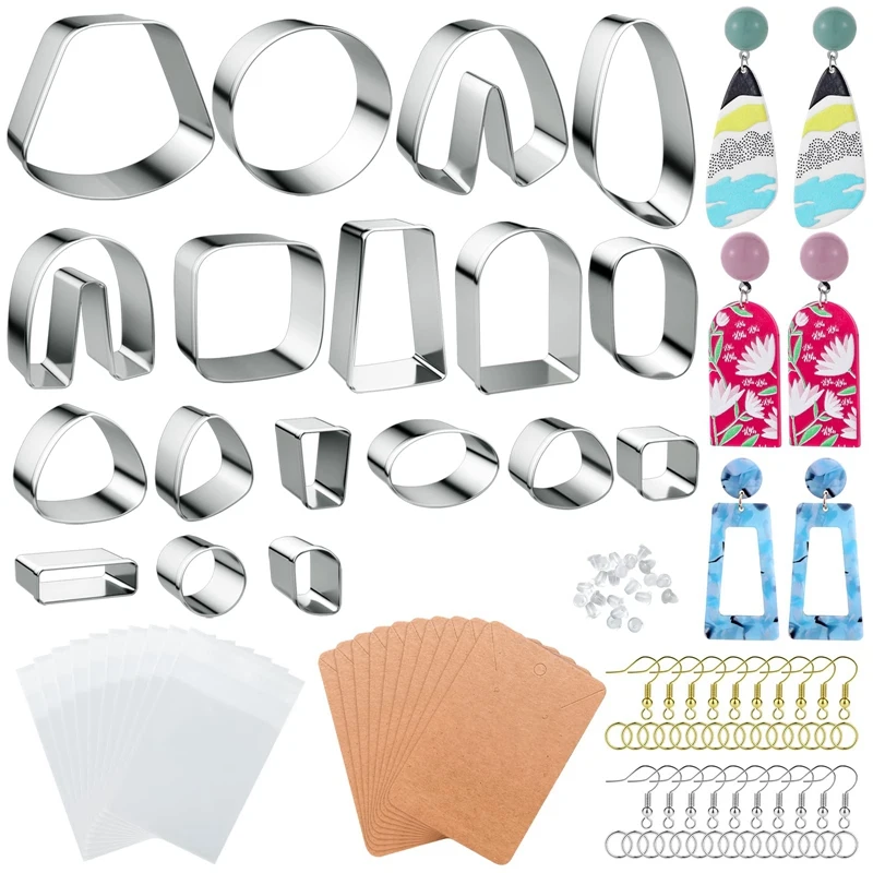 

Polymer Clay Cutters, 18 Pcs Clay Earring Cutters Clay Cutters Clay Tools Clay Sculpting Tools Clay Earring Making Kit