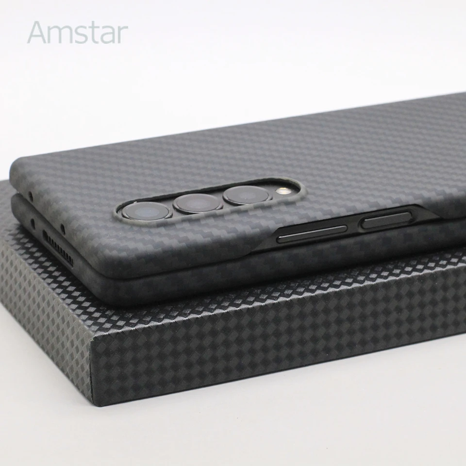 Чехол Amstar из настоящего углеродного волокна для Samsung Galaxy Z Fold 4 ультратонкий