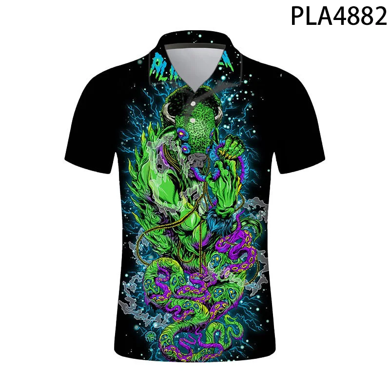 

Men Shirts Streetwear Summer Short Sleeve Skeleton 3D Printed Ropa De Hombre Fashion Casual Harajuku Polo Homme Camisa Tops