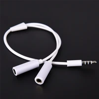 y splitter cable 3 5 mm 1 male to 2 dual female audio for earphone headset headphone mp3 mp4 stereo plug adapter jack