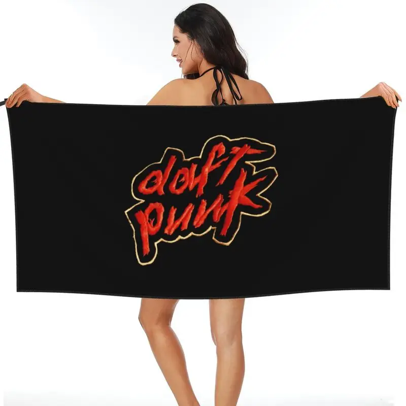 Быстросохнущее полотенце Daft в стиле панк с музыкальным логотипом для ванной