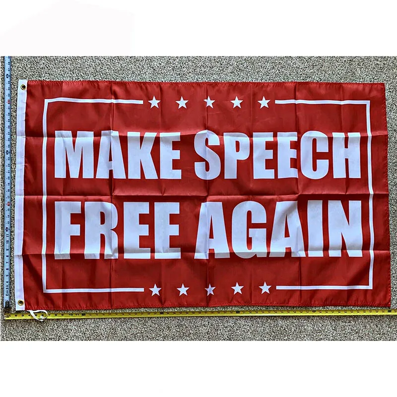 

Donald Trump Flag FREE SHIPPING Make Speech Free Again R Poster Sign USA 3x5' yhx0302