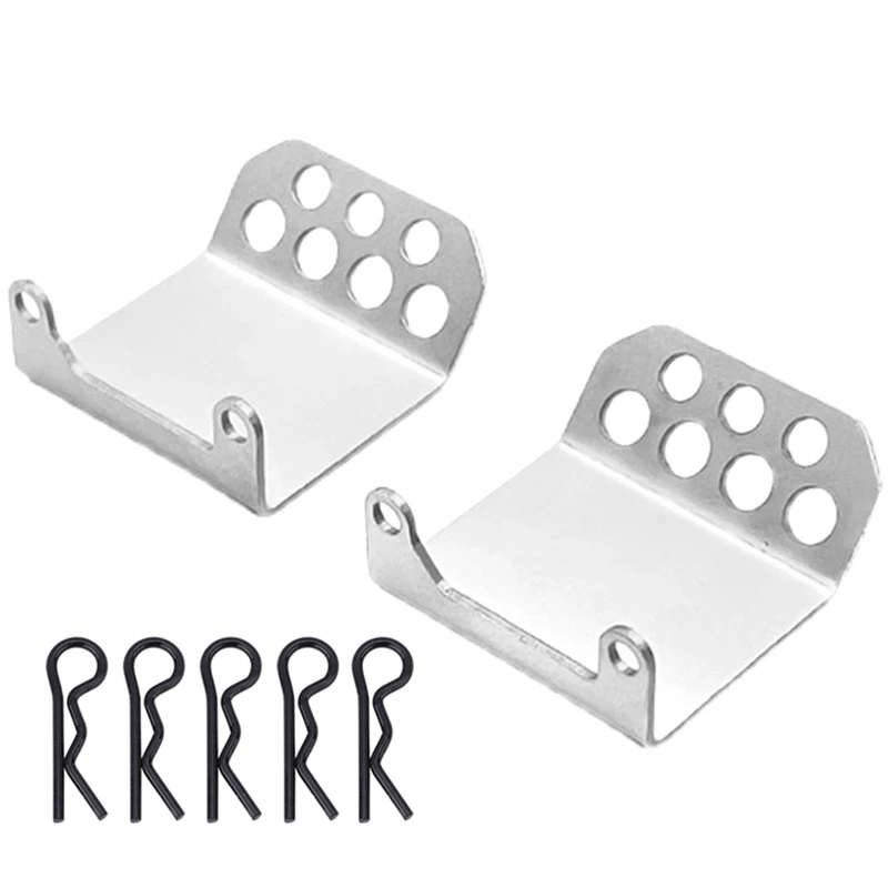 

Stainless Steel Front and Rear Axle Guard with R Type Body Clips for 1/6 RC Crawler Axial SCX6 AXI05000 RC Car Parts