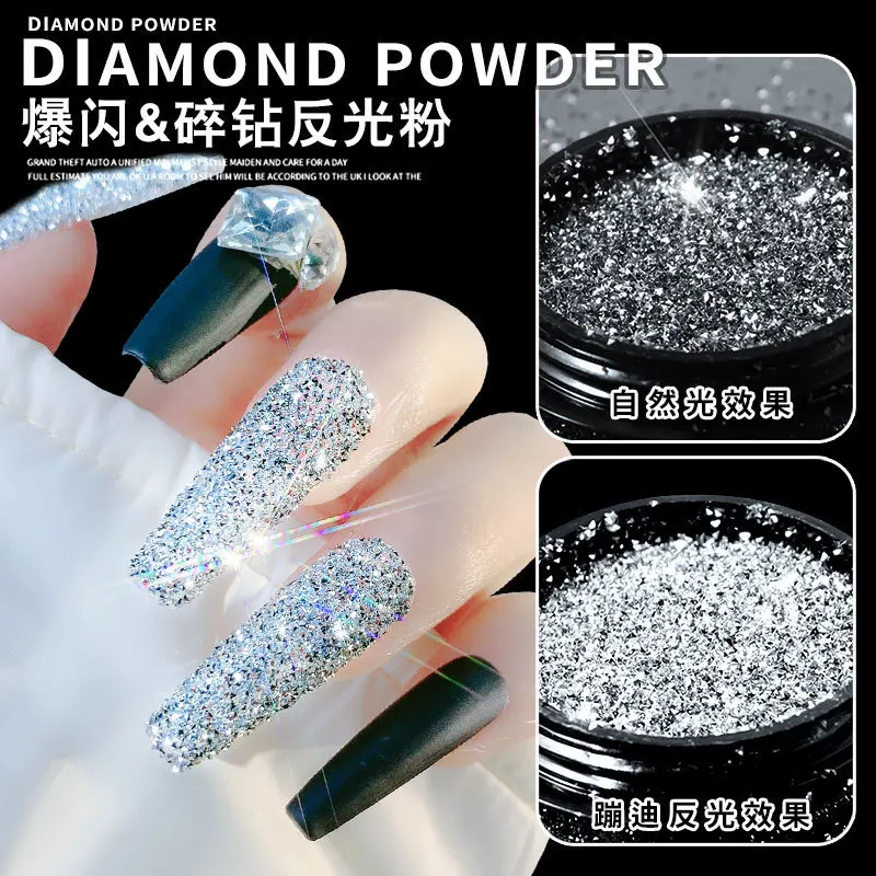 

Nails Glitter Art Brillantina Accesorios Decorations Paillettes Ongle Acrylic Powder Supplies Unhas Manicure Apple Green Fresh