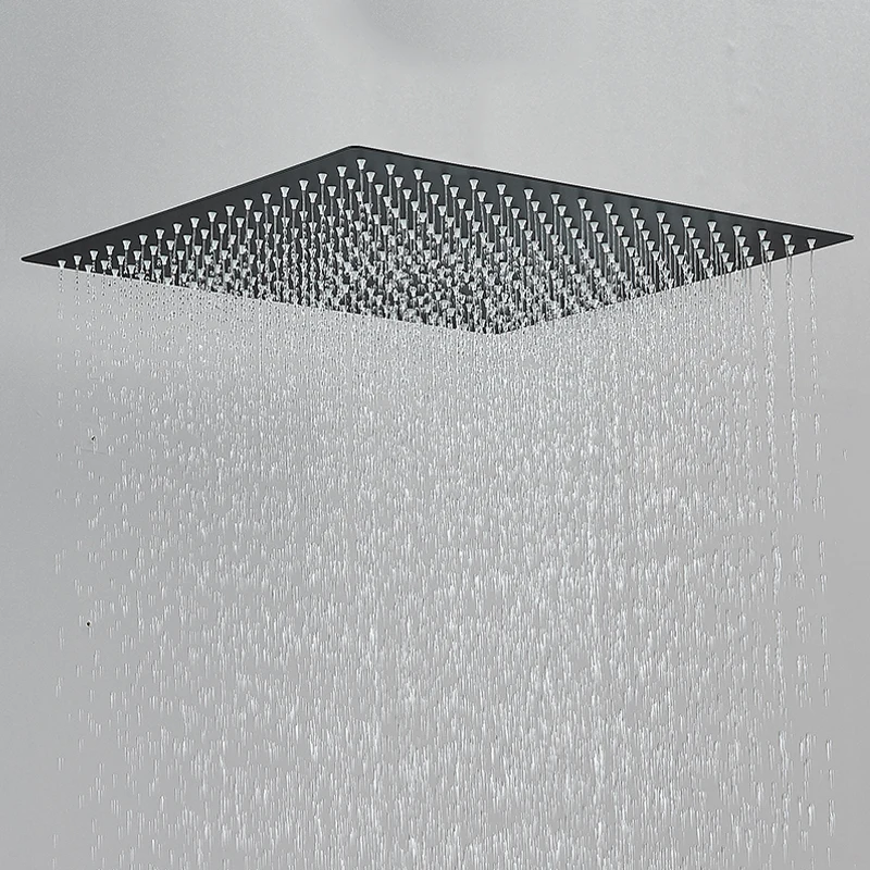 Матовая Черная Насадка Для Душа Квадратная 8/10/12 Дюймов Вращающаяся