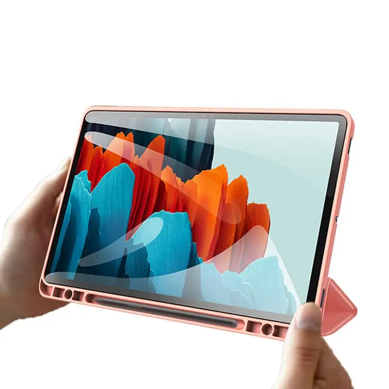 

Чехол для Samsung Tab S8, защитный чехол для планшета с функцией умного сна и пробуждения, магнитный фиксирующий кронштейн из искусственной кожи