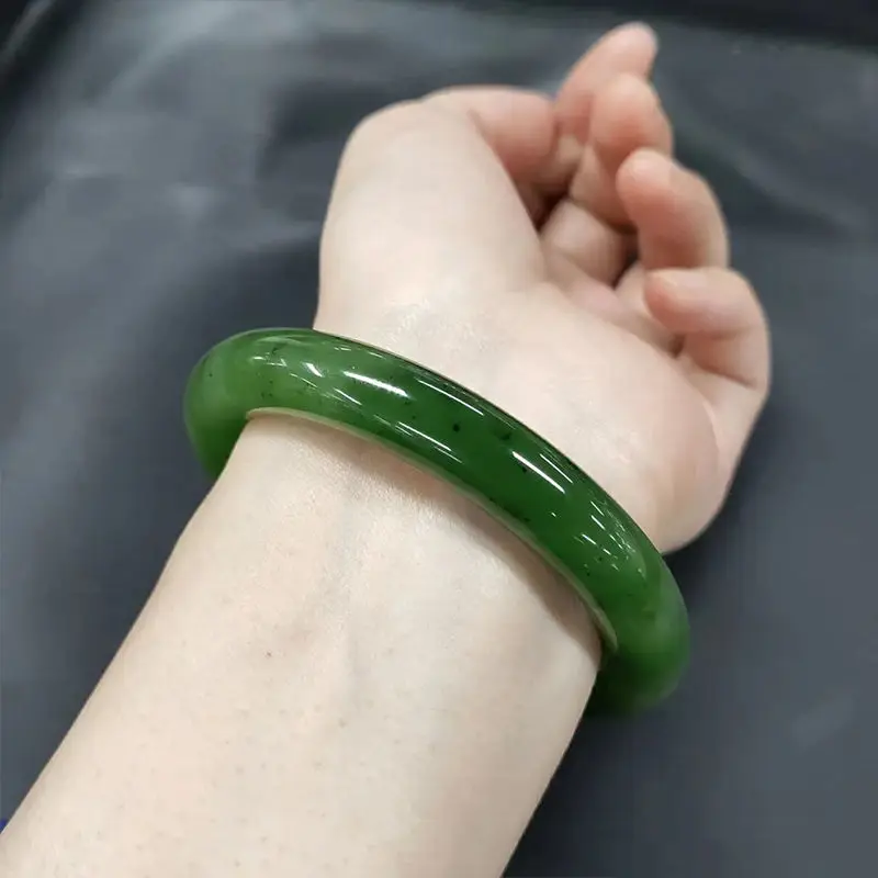 

Hetian jasper bracelet jade jingle bracelet women's high ice suet jade