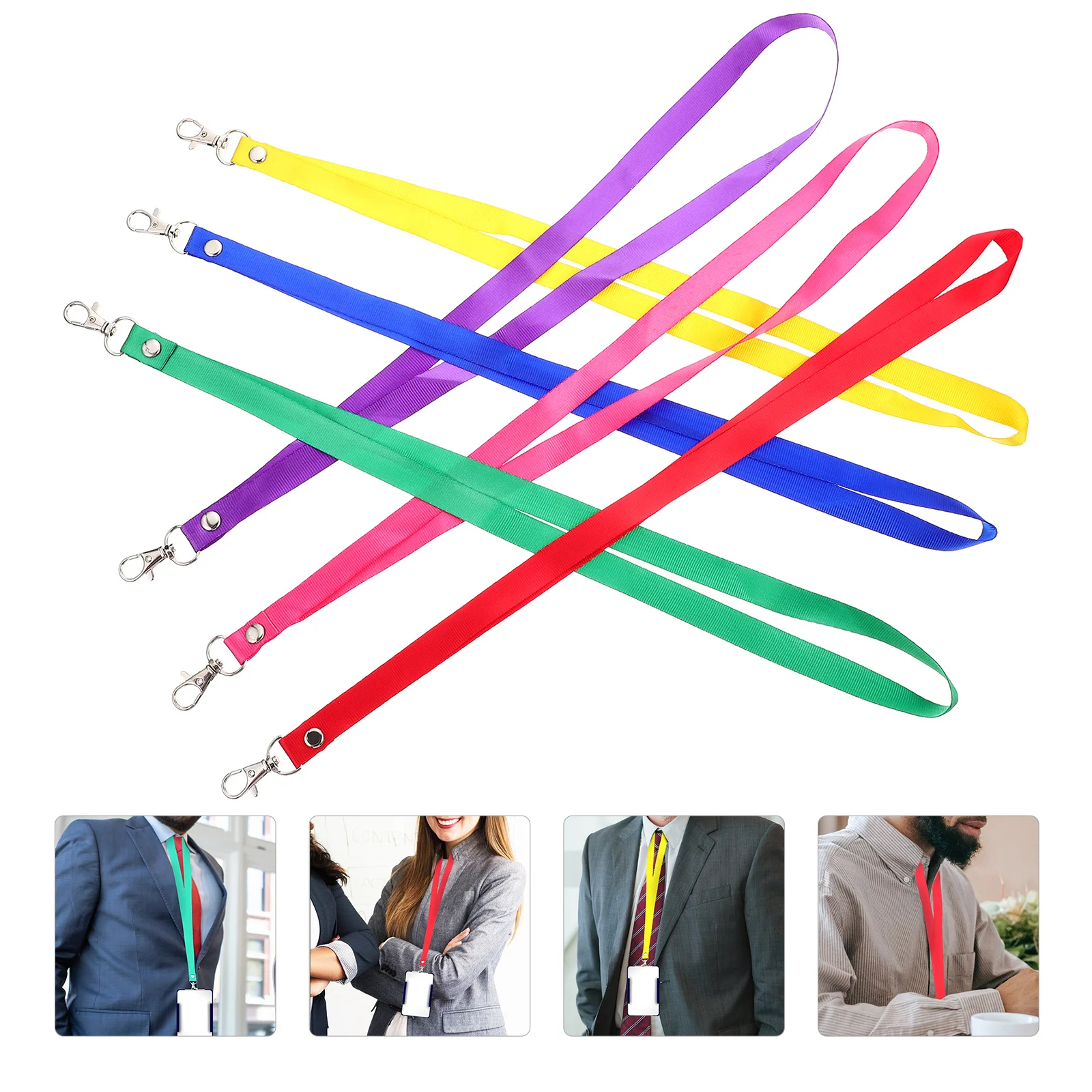 

Badge Lanyard Neck Holder Id Straplanyards Work Cover Hanging Keychain Strapskey Safety Wristlet Colorful Womencards Ropes Name