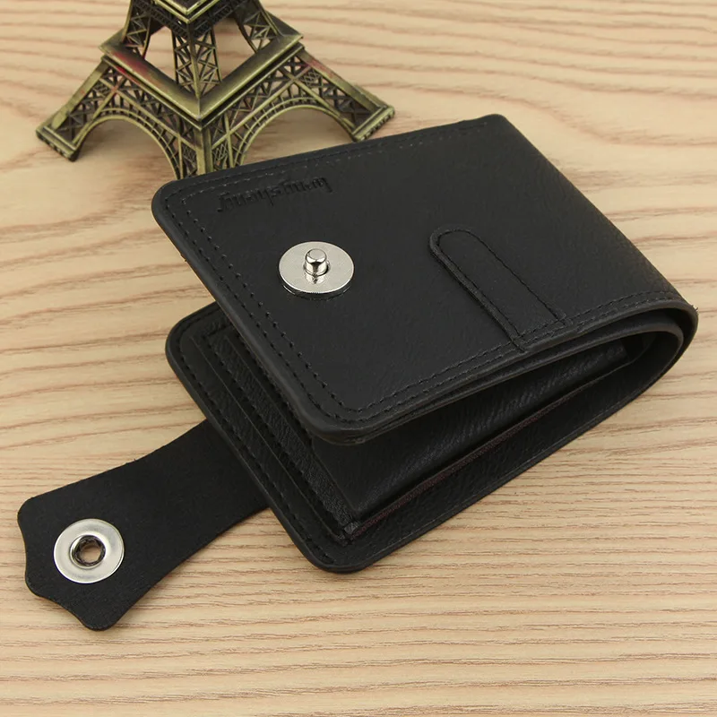 Men's Leather Wallet Short Purse for Man Wallets Credit Card Holder Money Bag Coin Bag Hasp Small Wallet Portafoglio Uomo