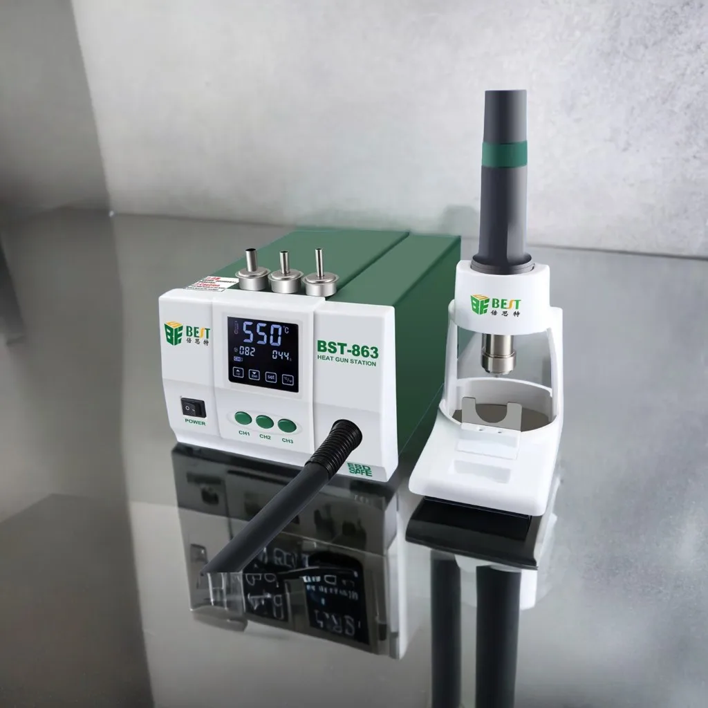 BST-863 сварочный стол с тепловым пистолетом цифровой дисплей 1200 Вт сенсорный