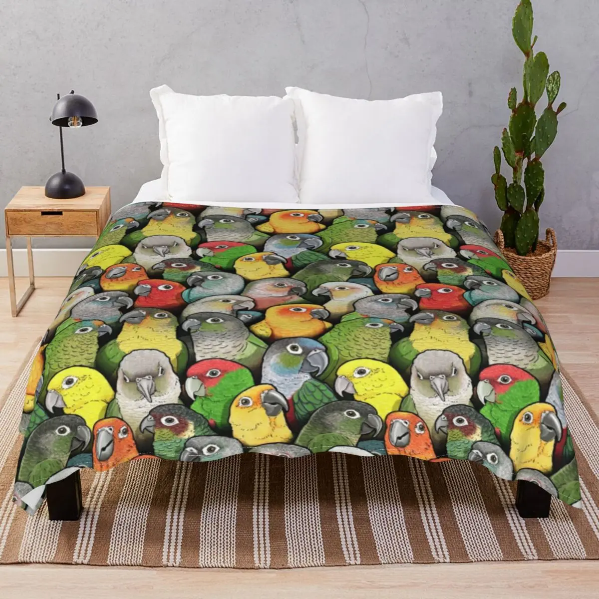 Colour Of Conures Blankets Flannel Spring Autumn Comfortable Throw Blanket for Bed Home Couch Camp Cinema