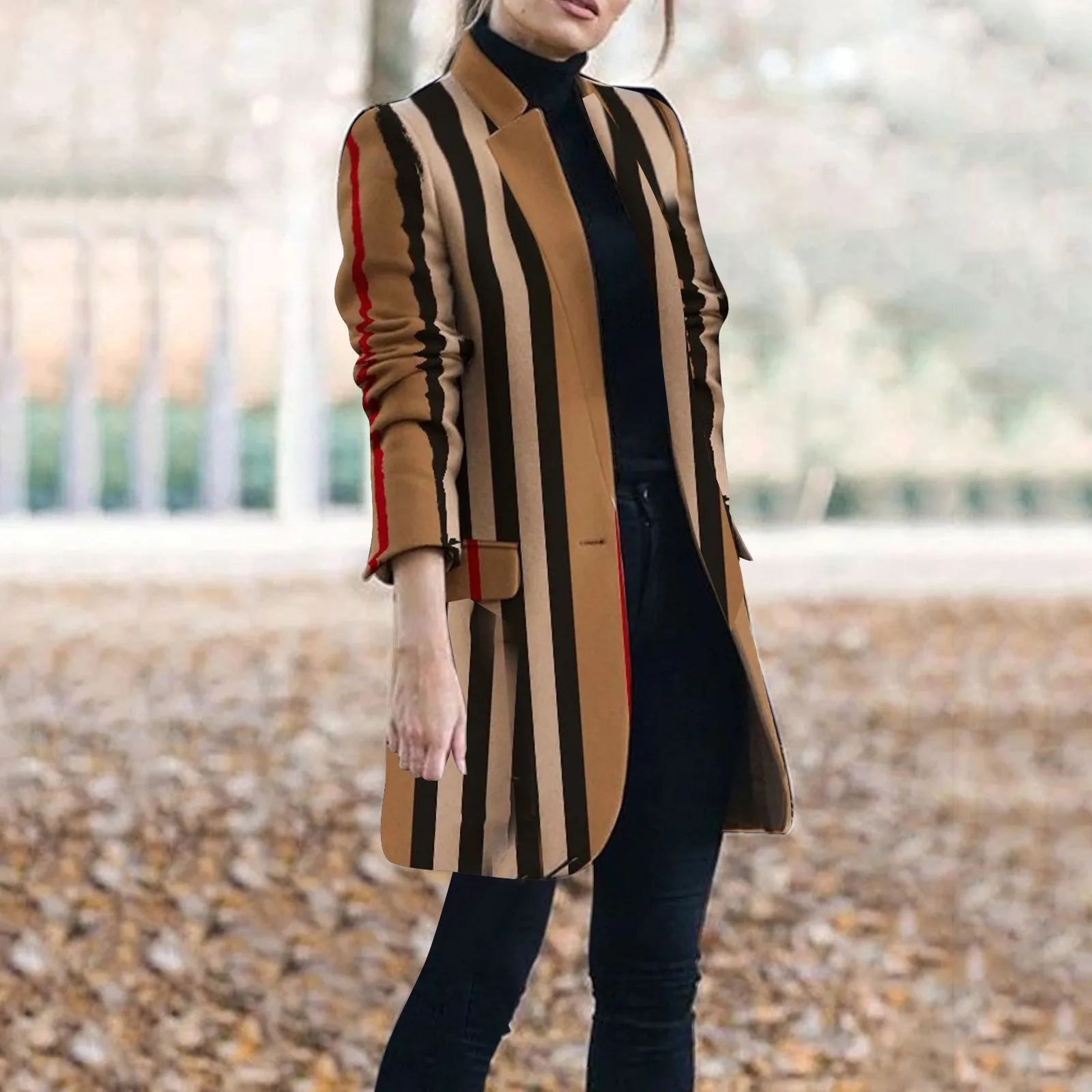 

Women's Slender Banquet Outwear Winter Lapel Slim Elegant Overcoat Wool Winter Jackets Size 10 Warm Winter Jackets Running