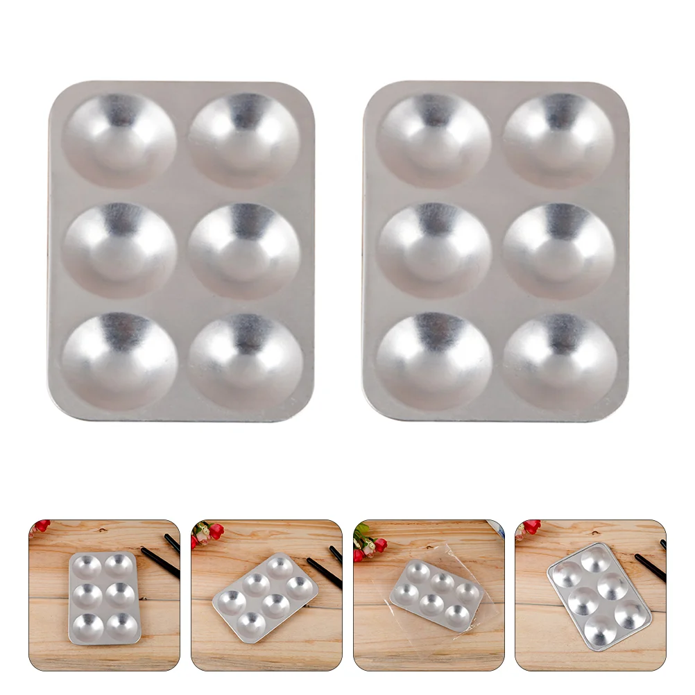 

2Pcs Multi-holes Pigment Holder Painting Tray Pigment Tray Color Mixing Pallet for Teachers Painters Students
