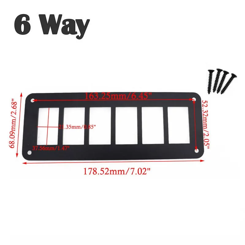 

1/2/3/4/5/6-позиционный автомобильный тумблер, кулисный переключатель, панель, держатель корпуса для лодки, морского квадроцикла, RZR RV, грузовика, каравана, кнопка, автоаксессуары