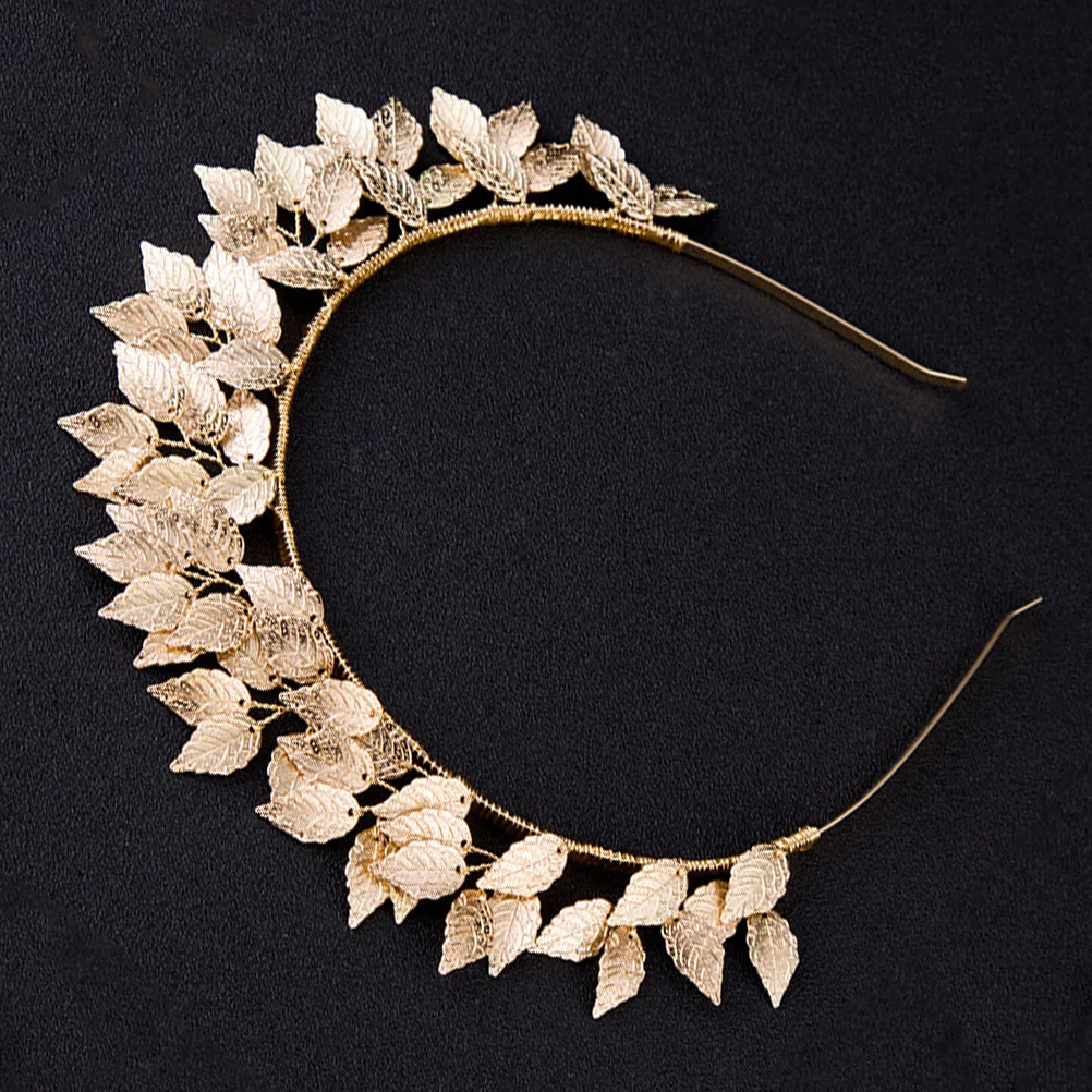 

Greek Goddess Accessories Leaves Hair Band Metal Leaf Tiaras Gold Leaf Bridal Headpieces Metal Gold Leaf Hair Vine Headband