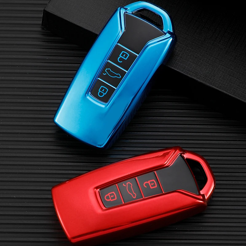 

TPU Car Remote Key Cover Case Key Shell Holder Bag Fob For Volkswagen Touareg 2018 2019 2020 2021 Keychain Protector Accesories