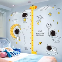 shijuekongjian outer space astronaut wall stickers diy giraffe animal mural decals for kids rooms baby bedroom decoration