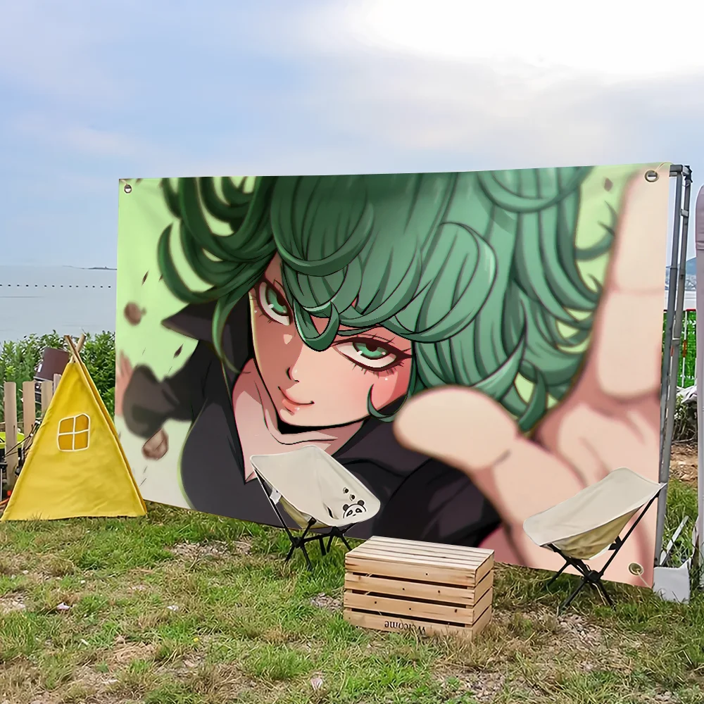 Флаг One Punch Man Saitama Tatsumaki 40x60 см